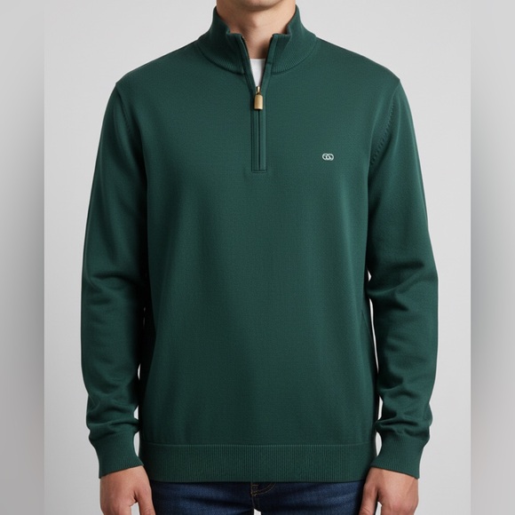 Vineyard Vines Other - Vineyard Vines Forest Green Zip-Up Sweater